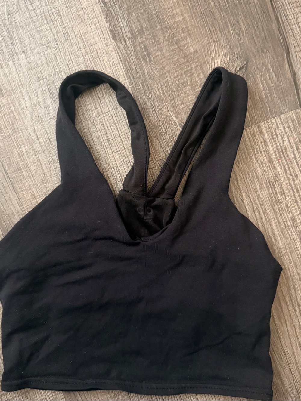 ALO Yoga Black Scoop Back Sports Crop Top
